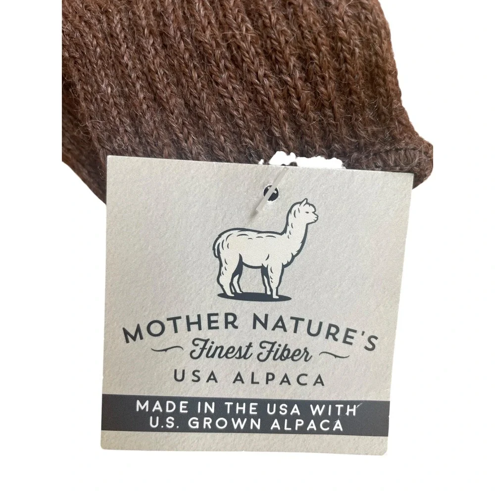 Mother Nature's Finest Fiber Kids Alpaca Mittens 2 Pair Bundle Brown USA Made